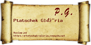 Ptatschek Glória névjegykártya